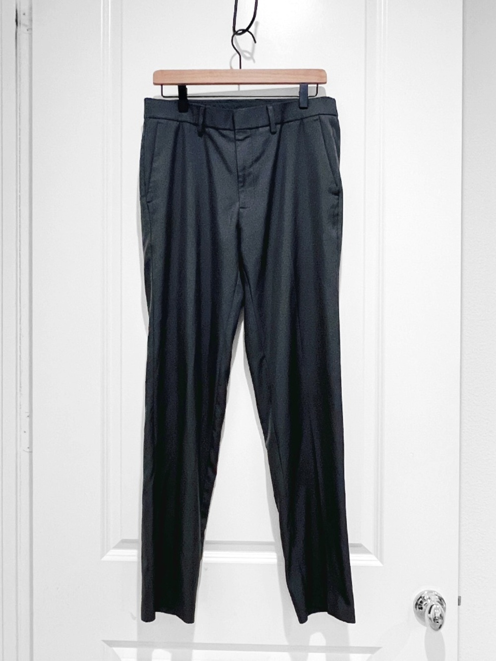 Louis Raphael Dress Pants Mens 32x32 Gray Slim Fit Flat Front Tailored Trousers